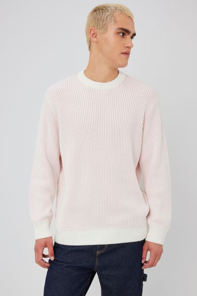 Pull côtelé bicolore