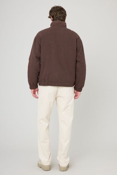 Blouson zippé à carreaux
