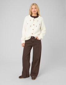 Gilet brod&eacute; &agrave; boutons