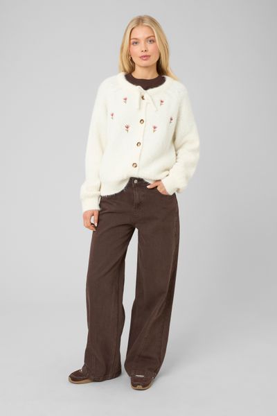 Gilet brod&eacute; &agrave; boutons