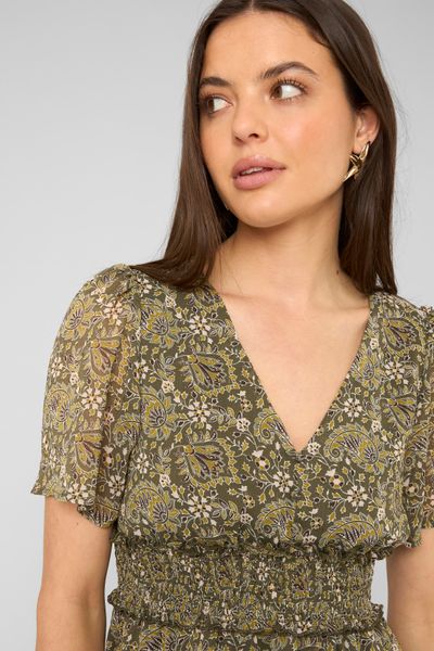 Robe courte imprim&eacute;e