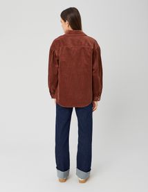 Surchemise en velours c&ocirc;tel&eacute;