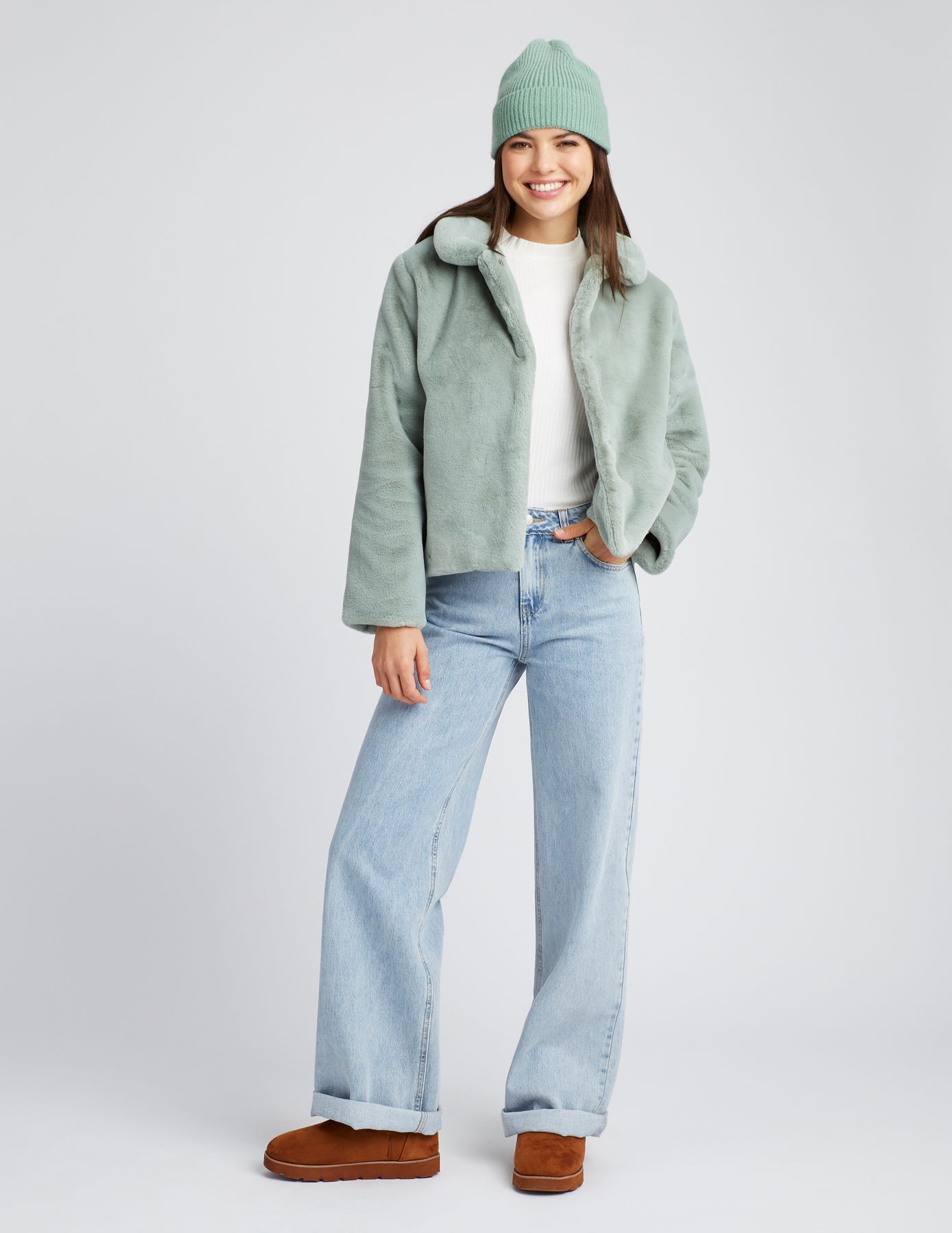 Blouson imitation fourrure