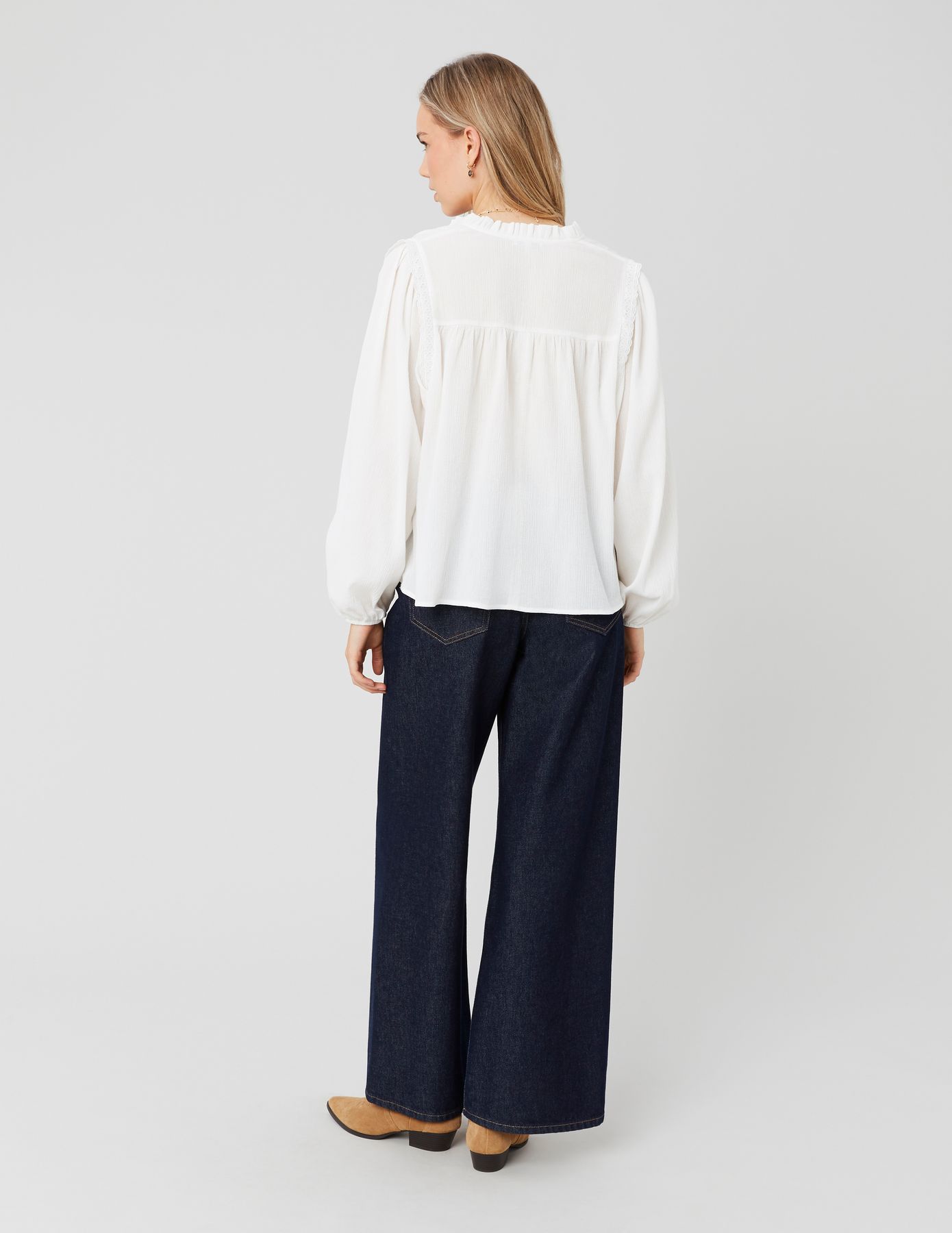 Jean wide leg taille standard