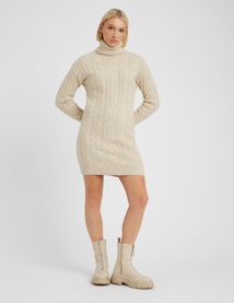 Robe courte pull roulé