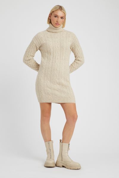 Robe courte pull roulé