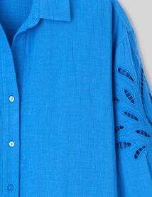 Chemise en gaze de coton unie