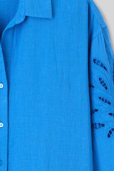 Chemise en gaze de coton unie