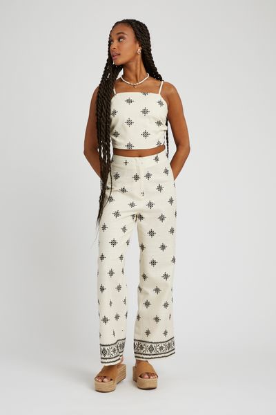 Pantalon brod&eacute;