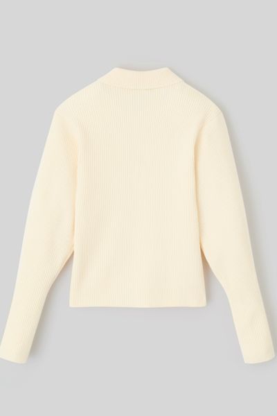 Pull maille côtelée