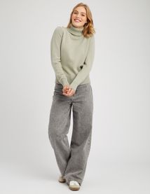 Pull col roulé