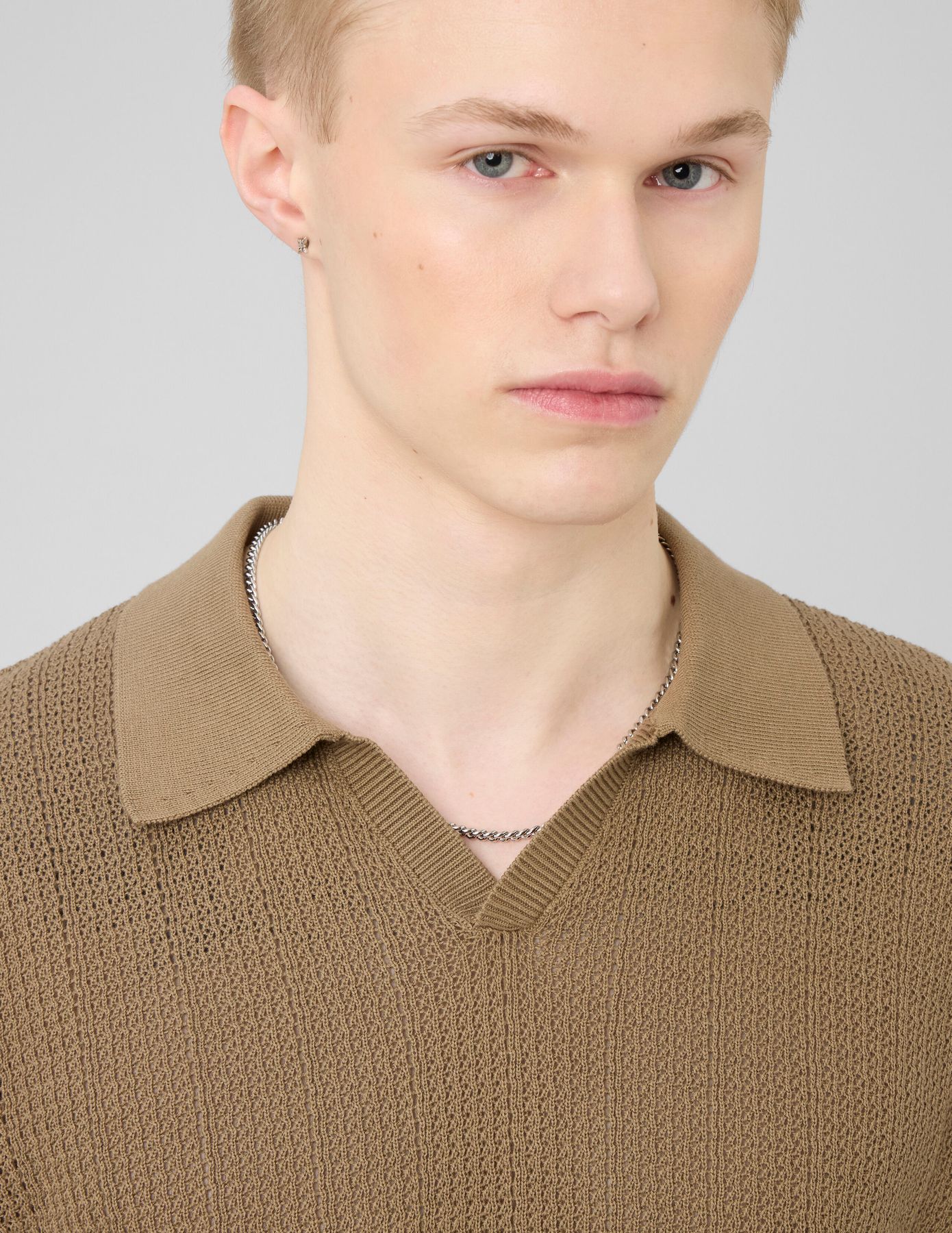 Polo maille ajour&eacute;e