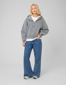 Sweat zipp&eacute; &agrave; capuche