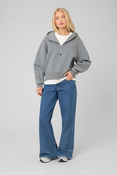 Sweat zipp&eacute; &agrave; capuche
