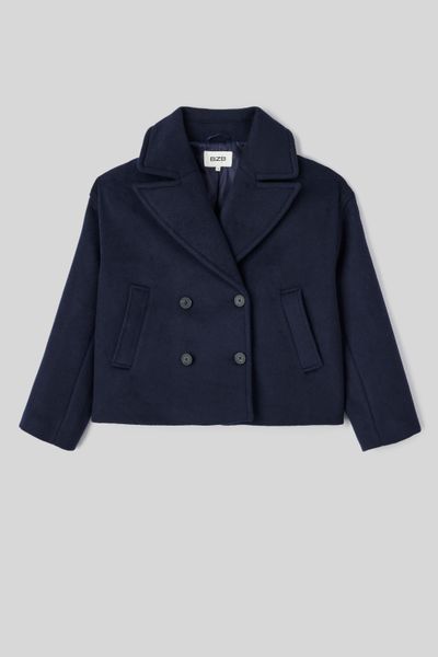 Manteau caban en laine
