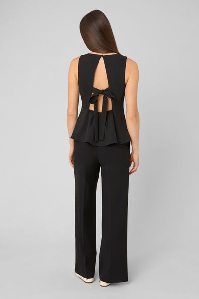 Pantalon droit &agrave; ceinture
