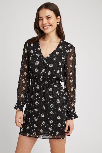 Robe en voile imprimée polyester recyclé