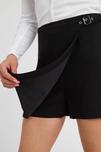 Jupe short portefeuille en polyester recyclé