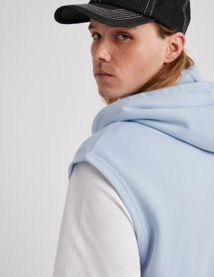 Sweat sans manches à capuche