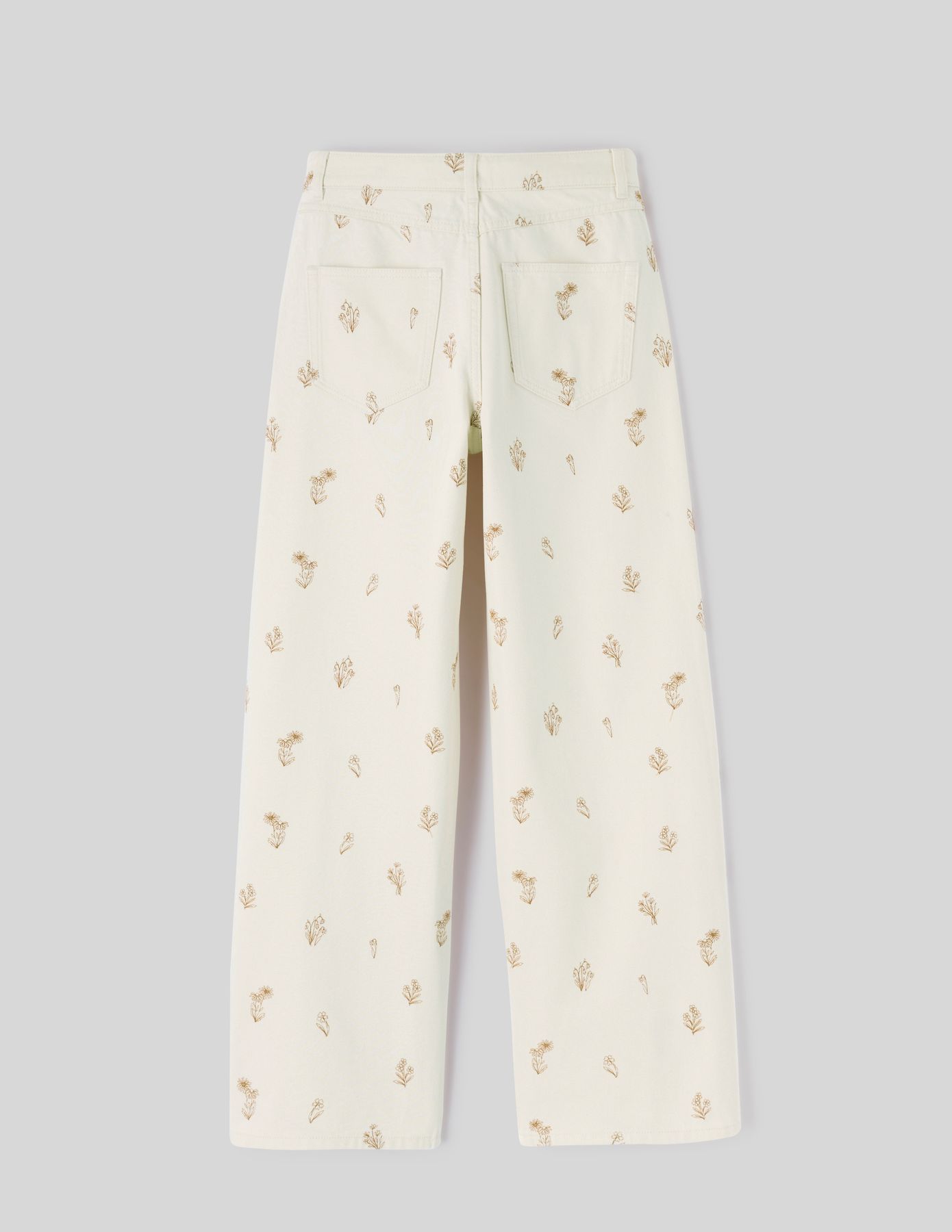 Pantalon wide leg brodé