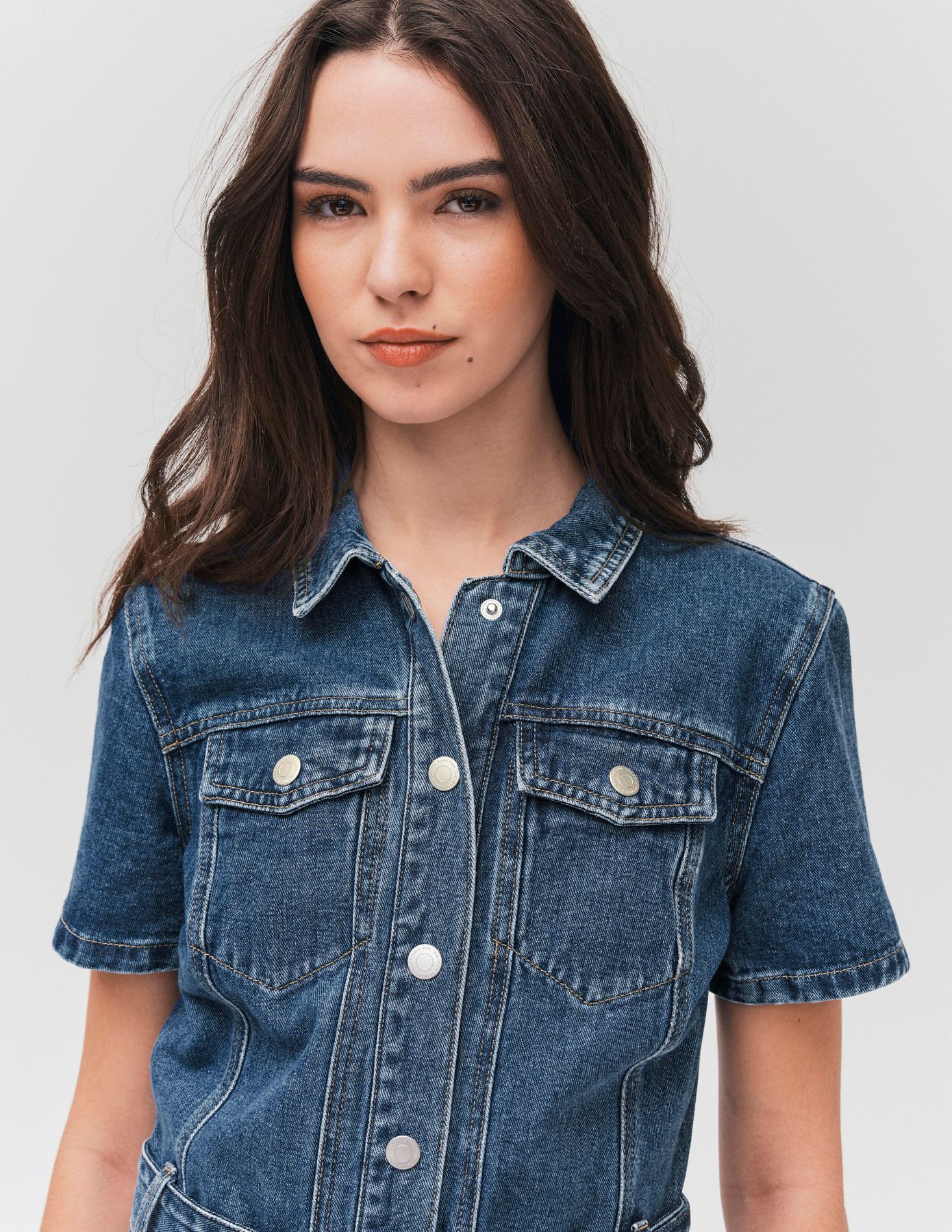 Robe courte en jean