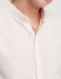 Chemise coton lin unie