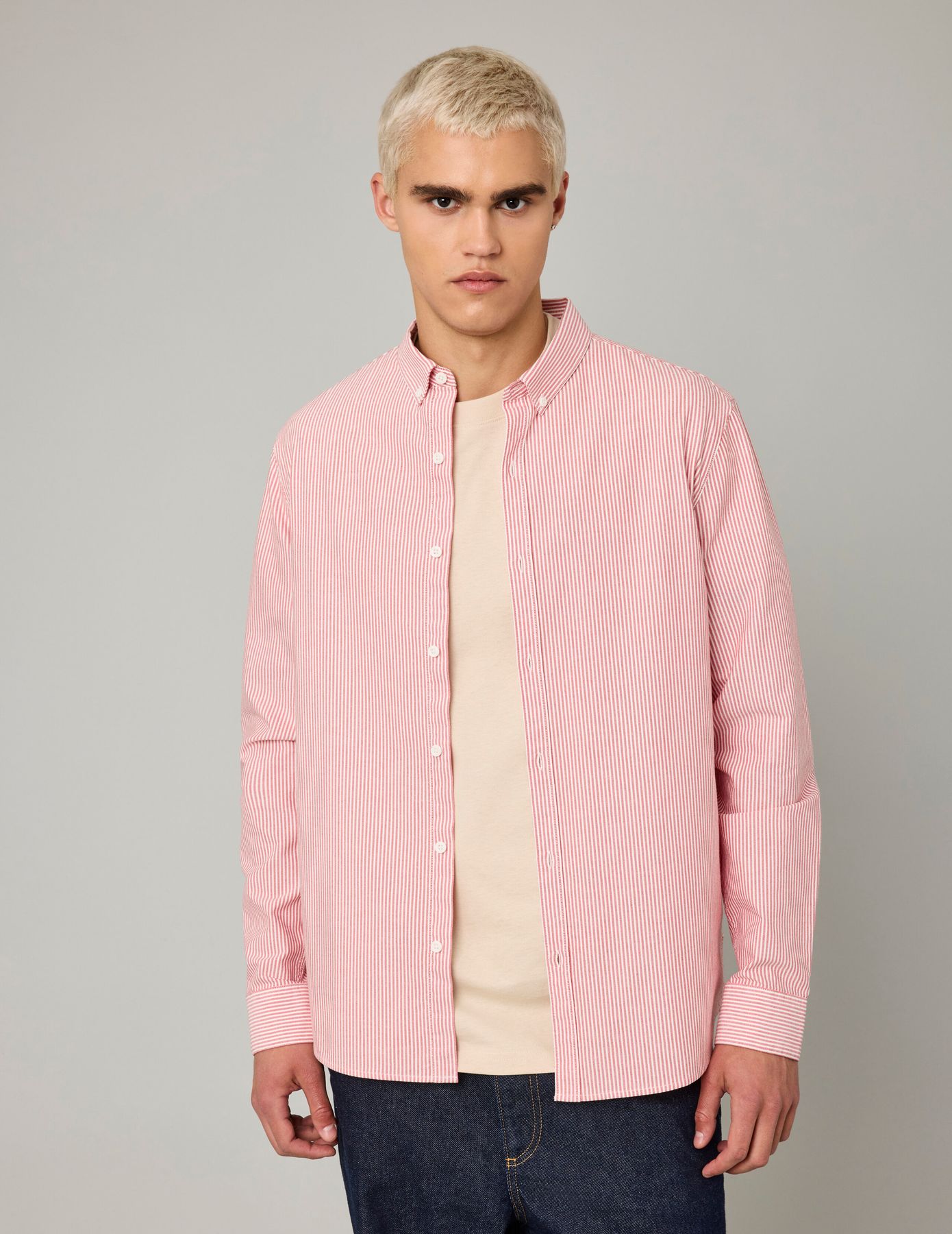 Chemise rayée droite