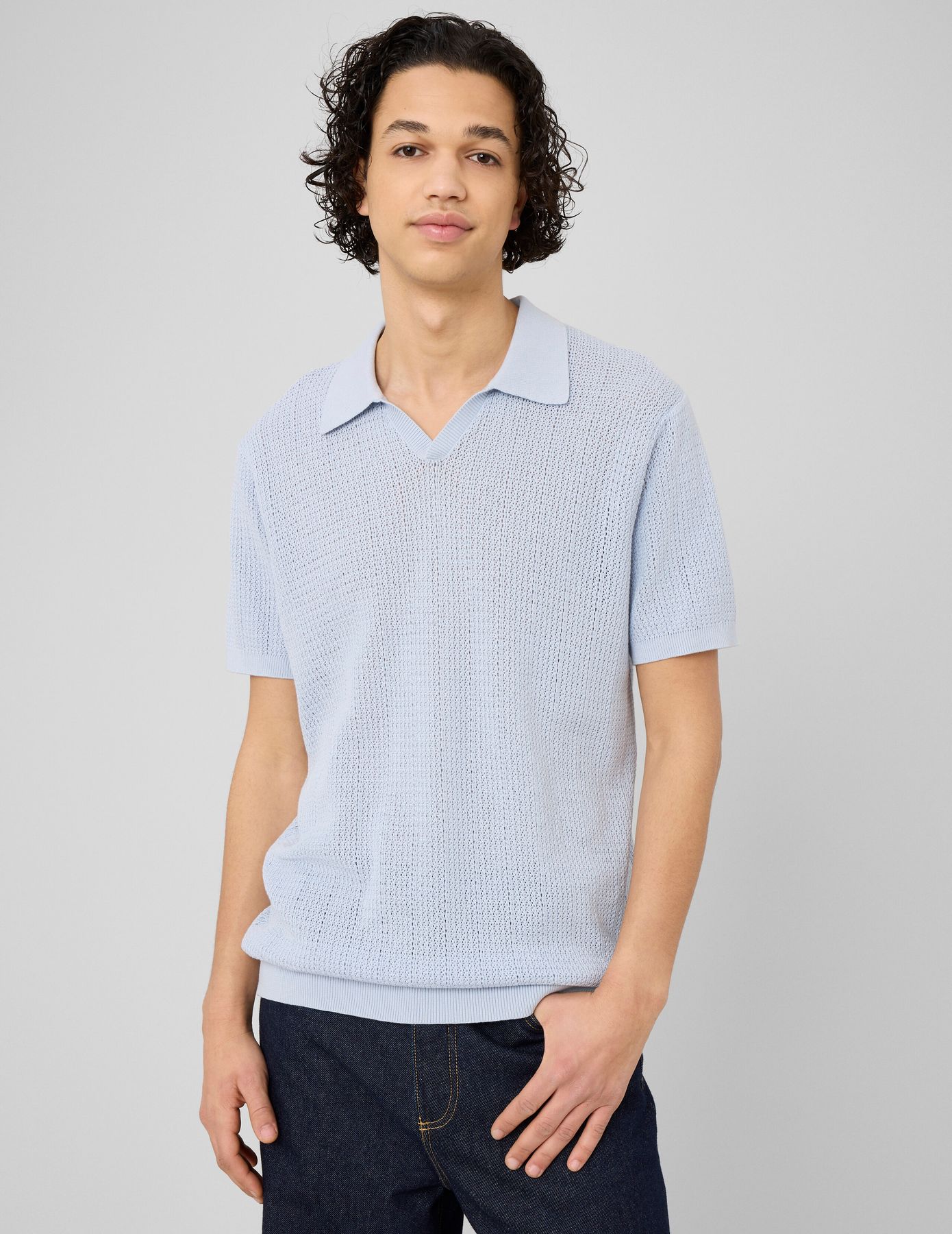 Polo maille ajour&eacute;e