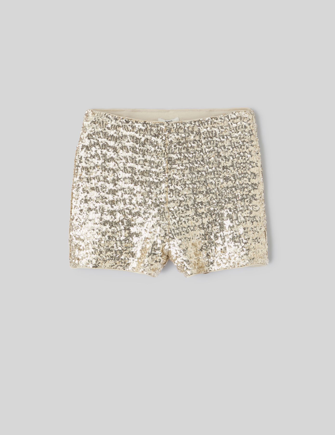 Short à sequins dorés
