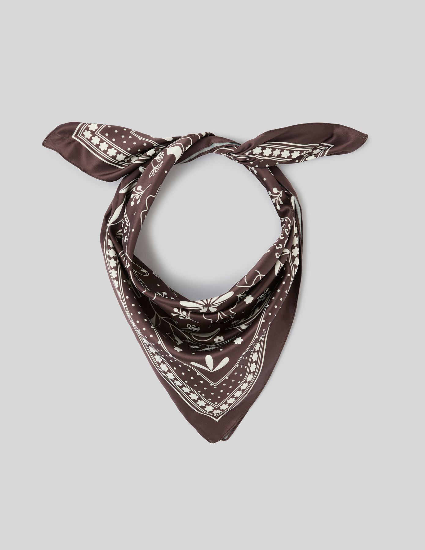 Foulard satin imprim&eacute;