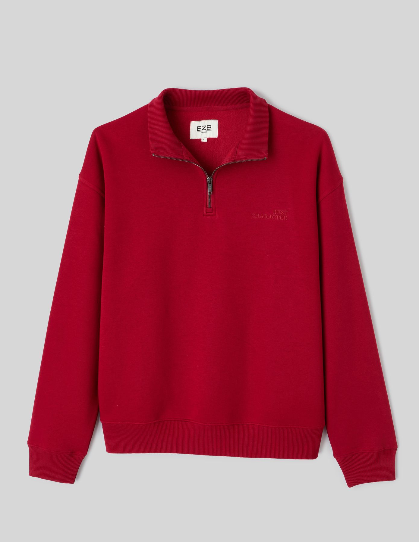 Sweat col montant avec broderie