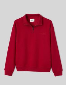 Sweat col montant avec broderie