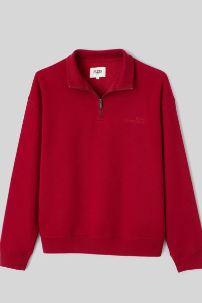 Sweat col montant avec broderie