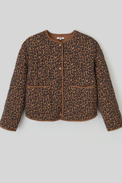 Veste matelassée léopard