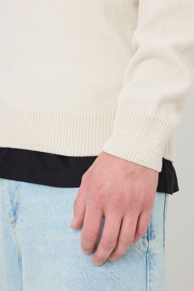 Pull chenille col polo