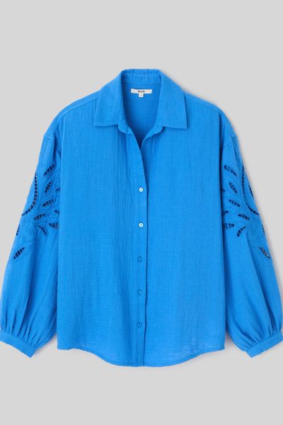 Chemise en gaze de coton unie