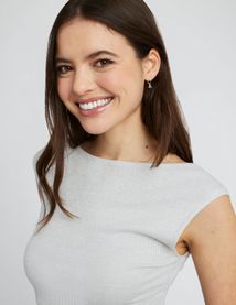 T-shirt dos nu pailleté
