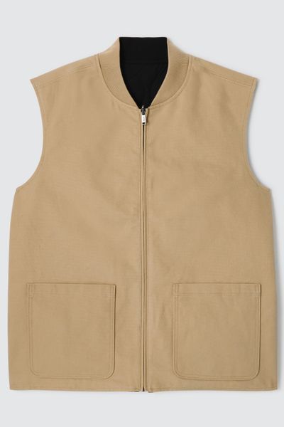 Veste réversible sans manches