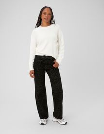 Pantalon imprim&eacute; coupe droite