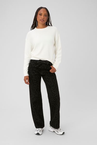Pantalon imprim&eacute; coupe droite