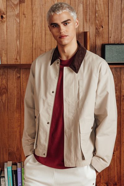 Veste zippée col velours