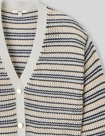 Gilet rayé pailleté