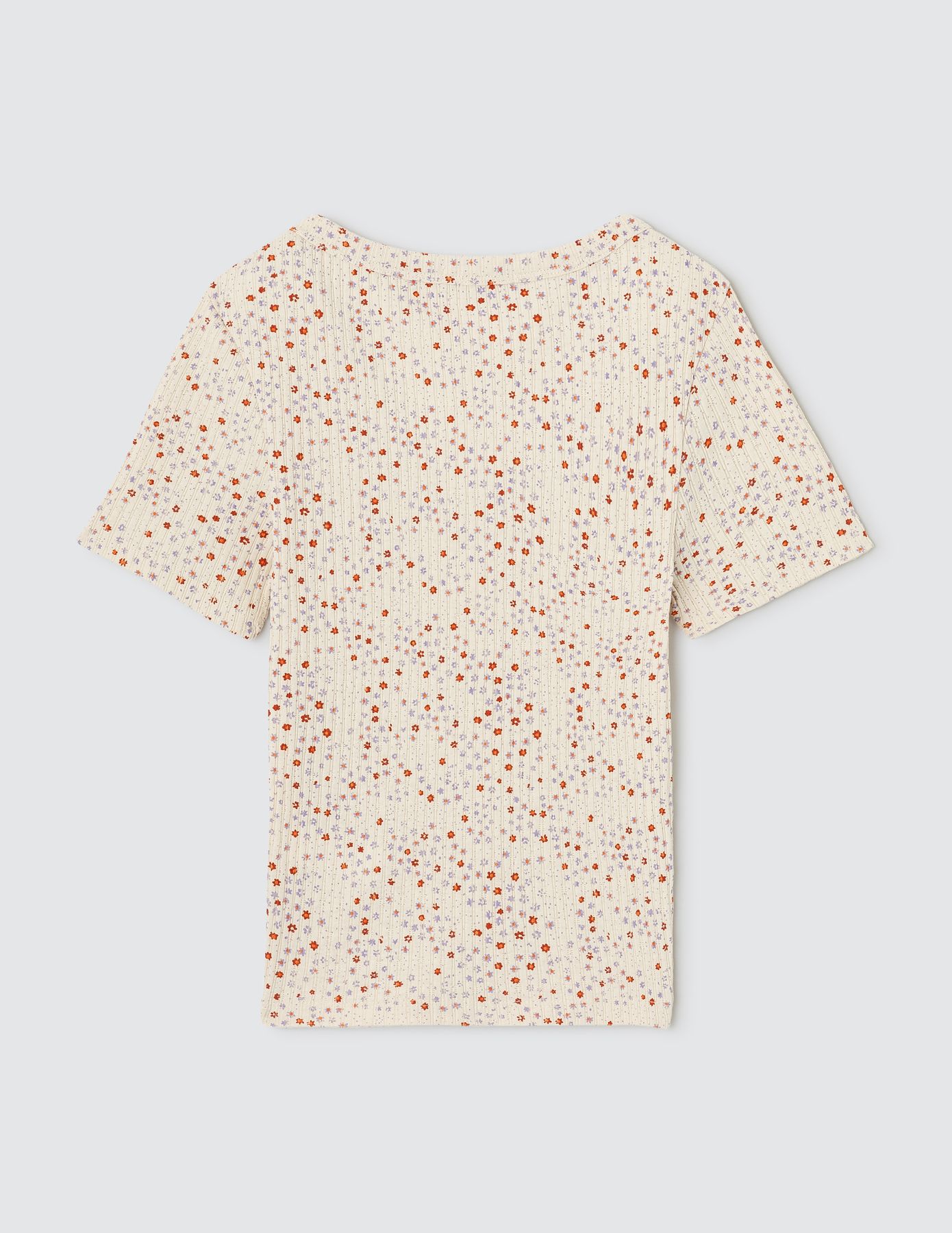 T-shirt maille côtelée