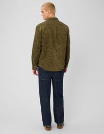 Chemise en velours imprim&eacute;e