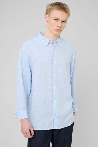 Chemise manches longues viscose lin