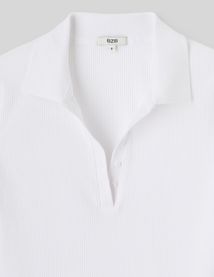 Polo col V boutonné