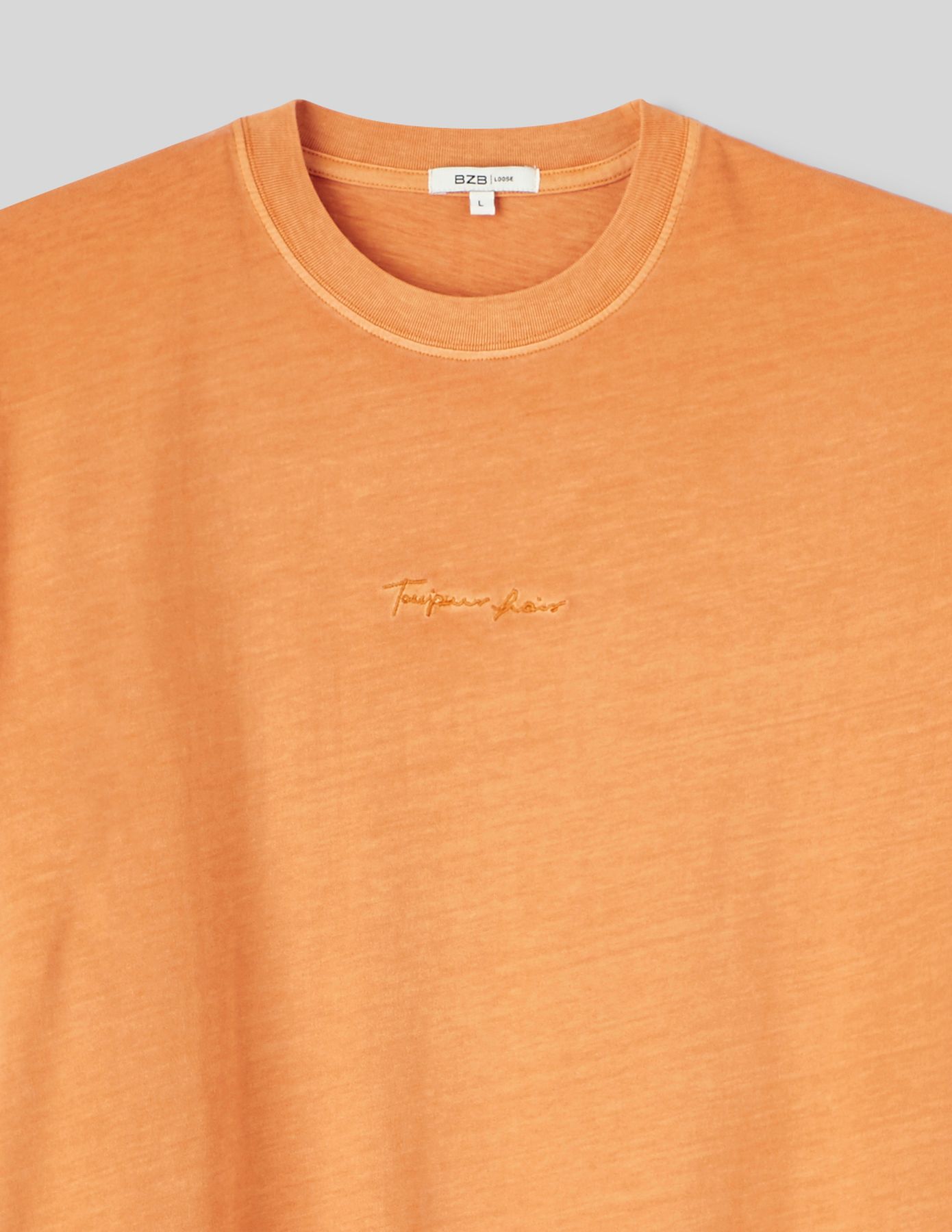 T-shirt message teint en pièce