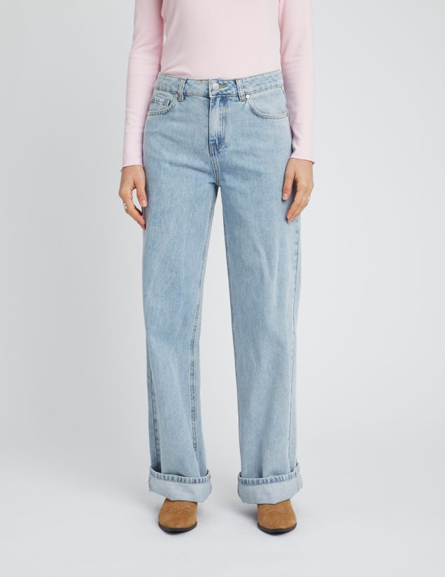 Jean wide leg revers