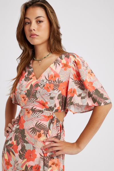 Robe longue imprimée