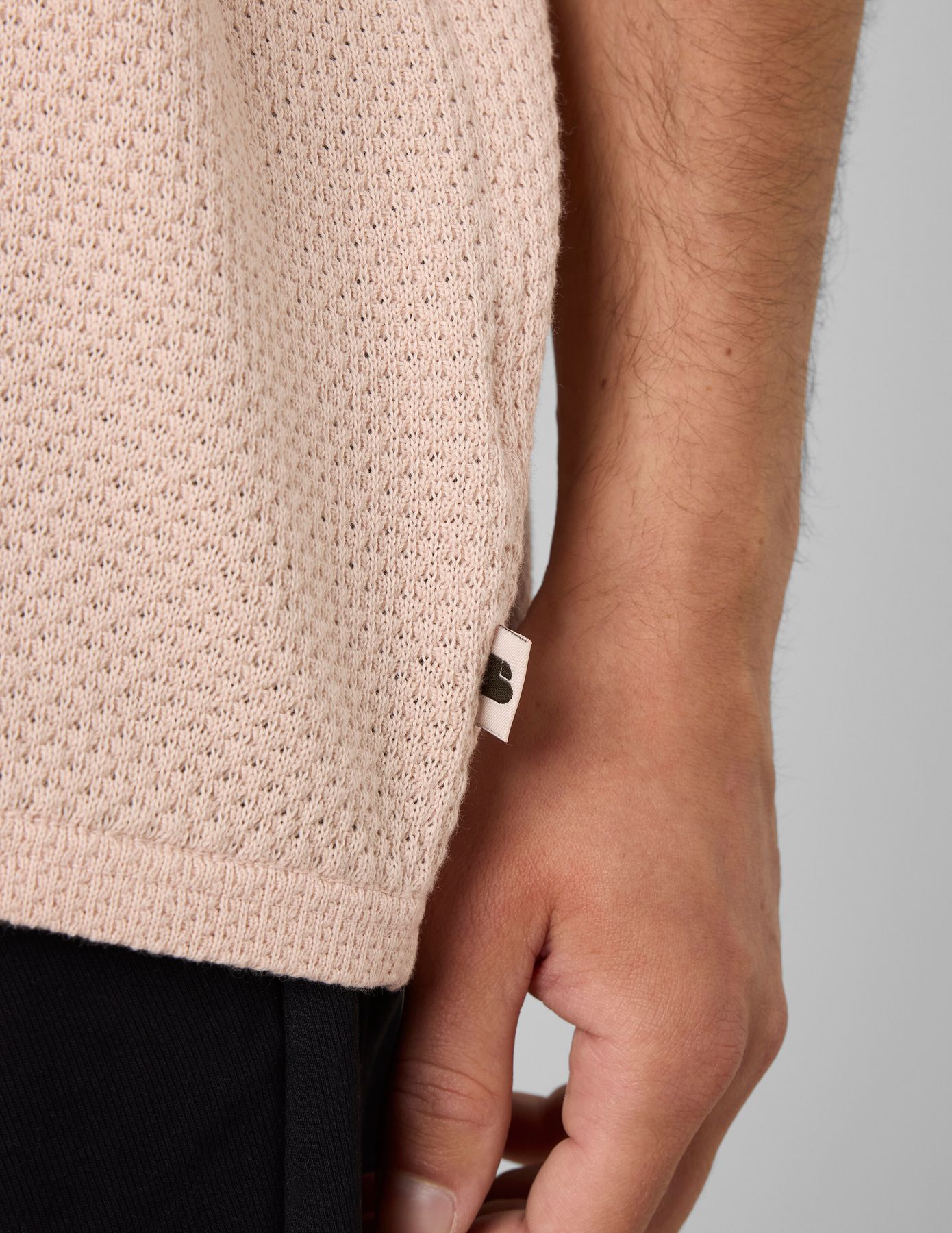 T-shirt maille textur&eacute;e